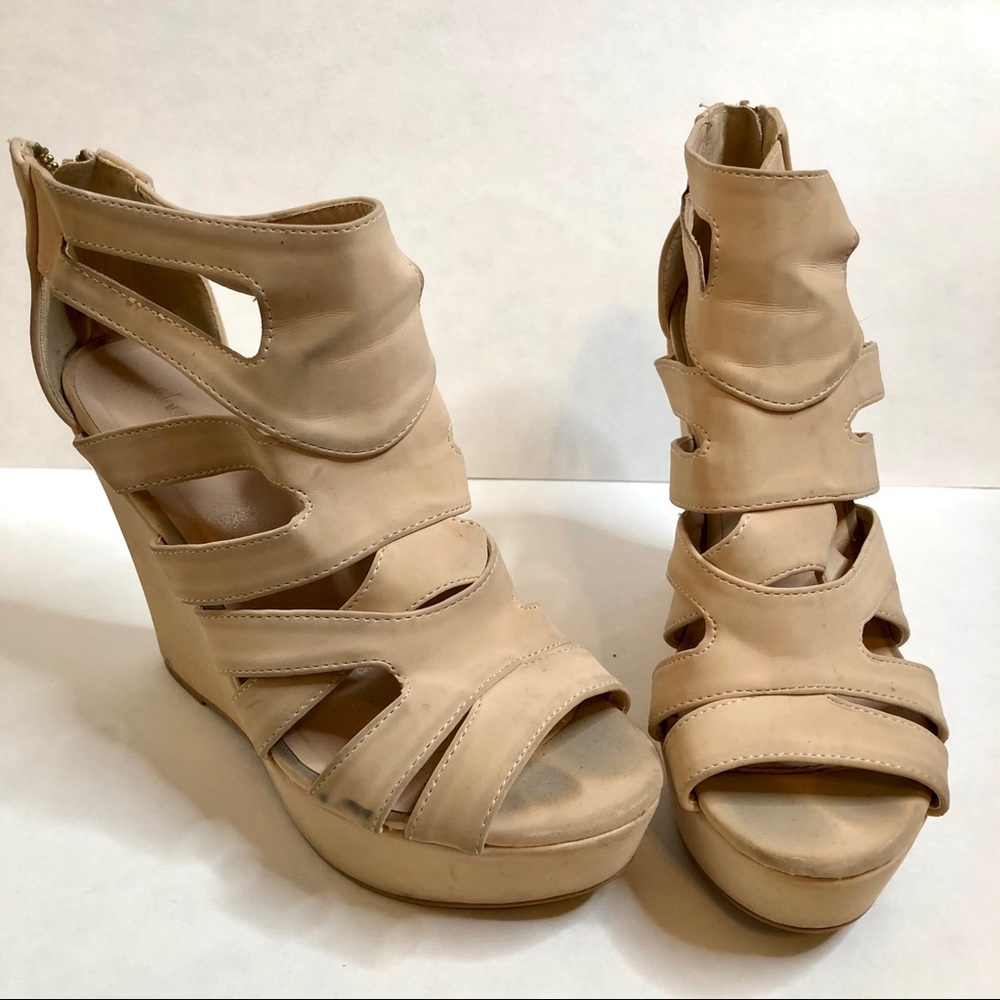 Wedge Sandals/Wedges/Beige Wedge Sandals